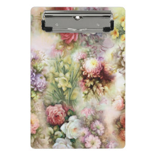 Vintage-Blumen Mini Klemmbrett