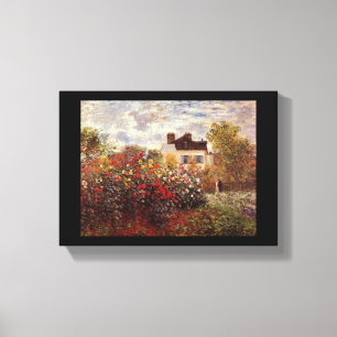 Vintage Blumen Monet Garten in Argenteuil Sonne Leinwanddruck