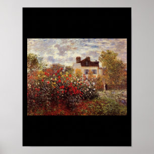 vintage Blumen Monet Garten in Argenteuil Sonne Poster
