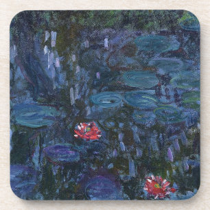 vintage Blumen Monet Seerosen Reflexionen Kunst Getränkeuntersetzer