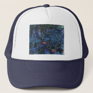 vintage Blumen Monet Seerosen Reflexionen Kunst Truckerkappe