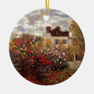 vintage Blumen Monets Garten in Argenteuil Sonne Keramikornament
