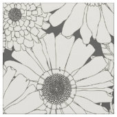 vintage Blumen mono Stoff (Nahaufnahme)