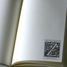 Vintage-Blumen-Monogramm Buchstabe Z Aus der Bibli