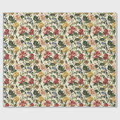 Vintage-Blumen-Monogramm Geschenkpapier (Flach)