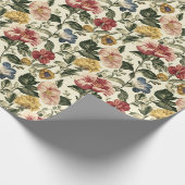 Vintage-Blumen-Monogramm Geschenkpapier (Ecke)