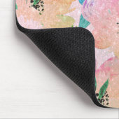 Vintage-Blumen-Monogramm-Mauspad Mousepad (Ecke)
