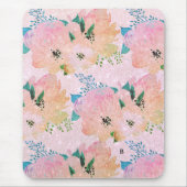 Vintage-Blumen-Monogramm-Mauspad Mousepad (Vorne)