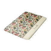 Vintage-Blumen-Monogramm-Name Badematte (Schrägansicht)