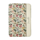 Vintage-Blumen-Monogramm-Name Badematte (Vorderseite Vertikal)