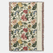 Vintage-Blumen-Monogramm-Name Decke (Vorderseite Vertikal)