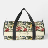 Vintage-Blumen-Monogramm-Name Duffle Bag (Rückseite)
