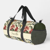 Vintage-Blumen-Monogramm-Name Duffle Bag (Rechte Ecke)
