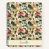 Vintage-Blumen-Monogramm Notizblock (Vorderseite)