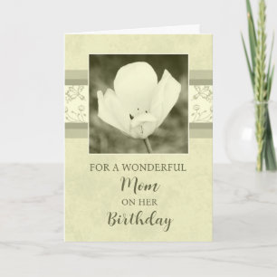 Vintage-Blumen-Mutter-Geburtstagskarte Karte