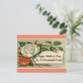 Vintage Blumen Muttertag Postkarte (Stehend Vorderseite)
