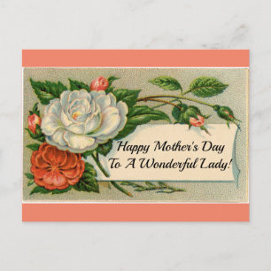 Vintage Blumen Muttertag Postkarte