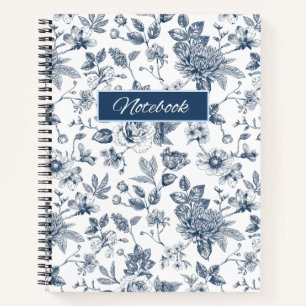 Vintage-Blumen-Notizbuch 100 Seiten Spiralnotizbuc Notizblock