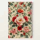 Vintage-Blumen-Notizbuch Notizblock (Rückseite)