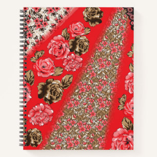 Vintage-Blumen-Notizbuch   Romantisches Journal Notizblock