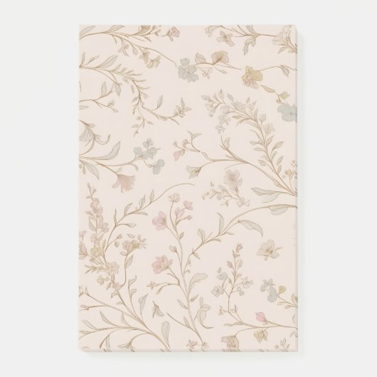 Vintage-Blumen-Notizzettel Post-it Klebezettel (Vorderseite)