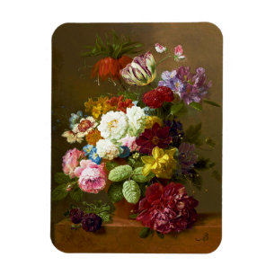 Vintage Blumen-Öl-Malerei Magnet