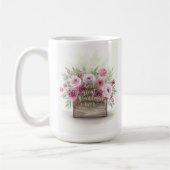 Vintage-Blumen-Oma-Sentiment-Geschenk Kaffeetasse (Links)