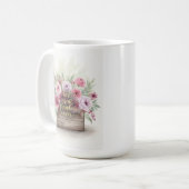 Vintage-Blumen-Oma-Sentimentales Geschenk Kaffeetasse (Vorderseite Links)