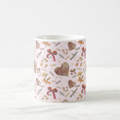 Vintage-Blumen & Papierherzen Tasse (Mittel)