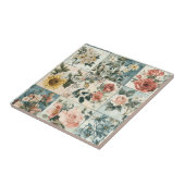Vintage Blumen-Patchwork-Design Fliese (Seite)