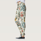 Vintage Blumen-Patchwork-Design Leggings (Links)