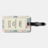Vintage Blumen-Patchwork-Muster - Pastell Gepäckanhänger (Rückseite horizontal)
