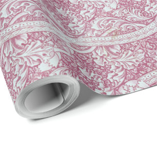 Vintage Blumen Pink Weiße Blumen John Henry Dearl Geschenkpapier