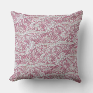 Vintage Blumen Pink Weiße Blumen John Henry Dearl Kissen