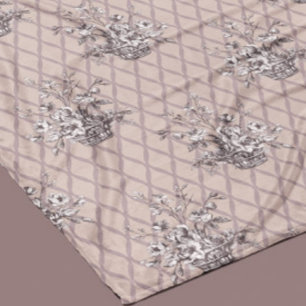 Vintage-Blumen-Plüschdecke in Beige-Rosa Fleecedecke