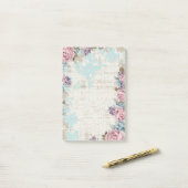 Vintage-Blumen-Post-it-Notizzettel Post-it Klebezettel (Auf Schreibtisch)