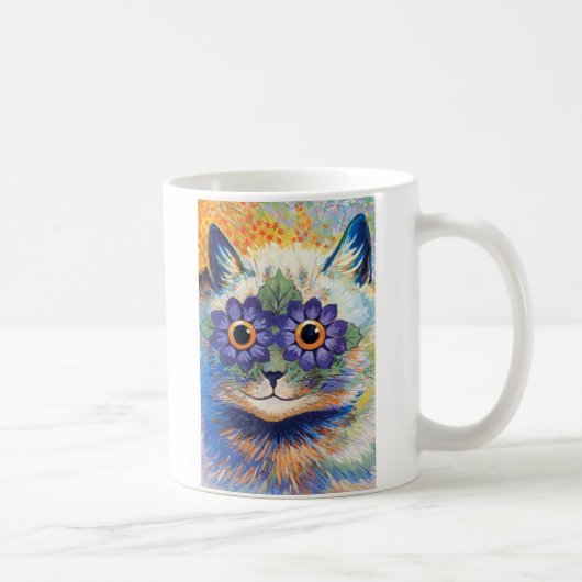 Vintage Blumen-Power-Katzen-Tasse Kaffeetasse (Rechts)