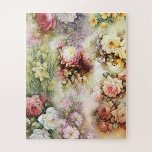 Vintage-Blumen Puzzle (Vertikal)