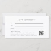 Vintage-Blumen-QR-Code-Geschäfts-Geschenkgutschein (Rückseite)