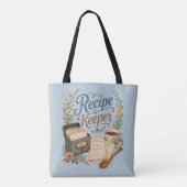 Vintage-Blumen-Rezeptsammlung Cottagecore Tasche (Rückseite)