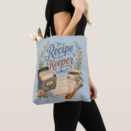 Vintage-Blumen-Rezeptsammlung Cottagecore Tasche (Von Nahem)