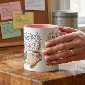 Vintage-Blumen-Rezeptsammlung Cottagecore Tasse