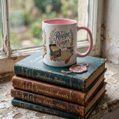 Vintage-Blumen-Rezeptsammlung Cottagecore Tasse
