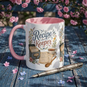 Vintage-Blumen-Rezeptsammlung Cottagecore Tasse