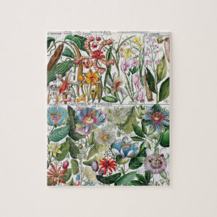 Vintage Blumen Rosa Natur Einzigartig Lustige Kuns Puzzle