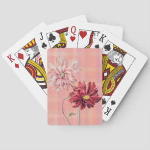 Vintage Blumen Rosa Spielkarten