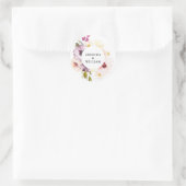 Vintage-Blumen Runder Aufkleber (Tasche)