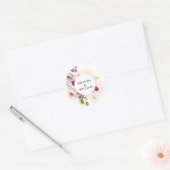 Vintage-Blumen Runder Aufkleber (Umschlag)