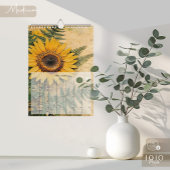 Vintage-Blumen-Schmetterlings-Kalender Kalender