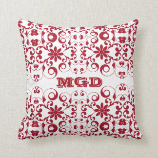 Vintage Blumen shabby und chic Muster Monogramm Kissen